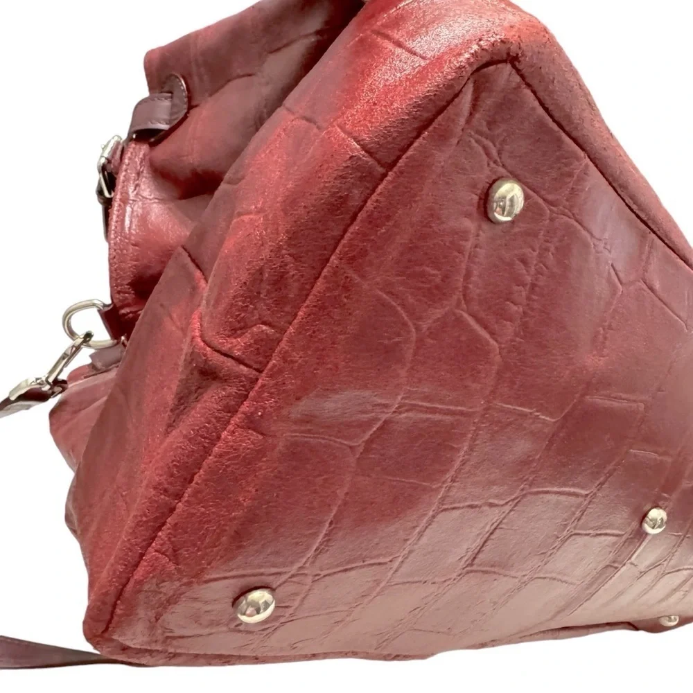 FIORE‎ ITALIAN CROC EMBOSSED LEATHER PURSE